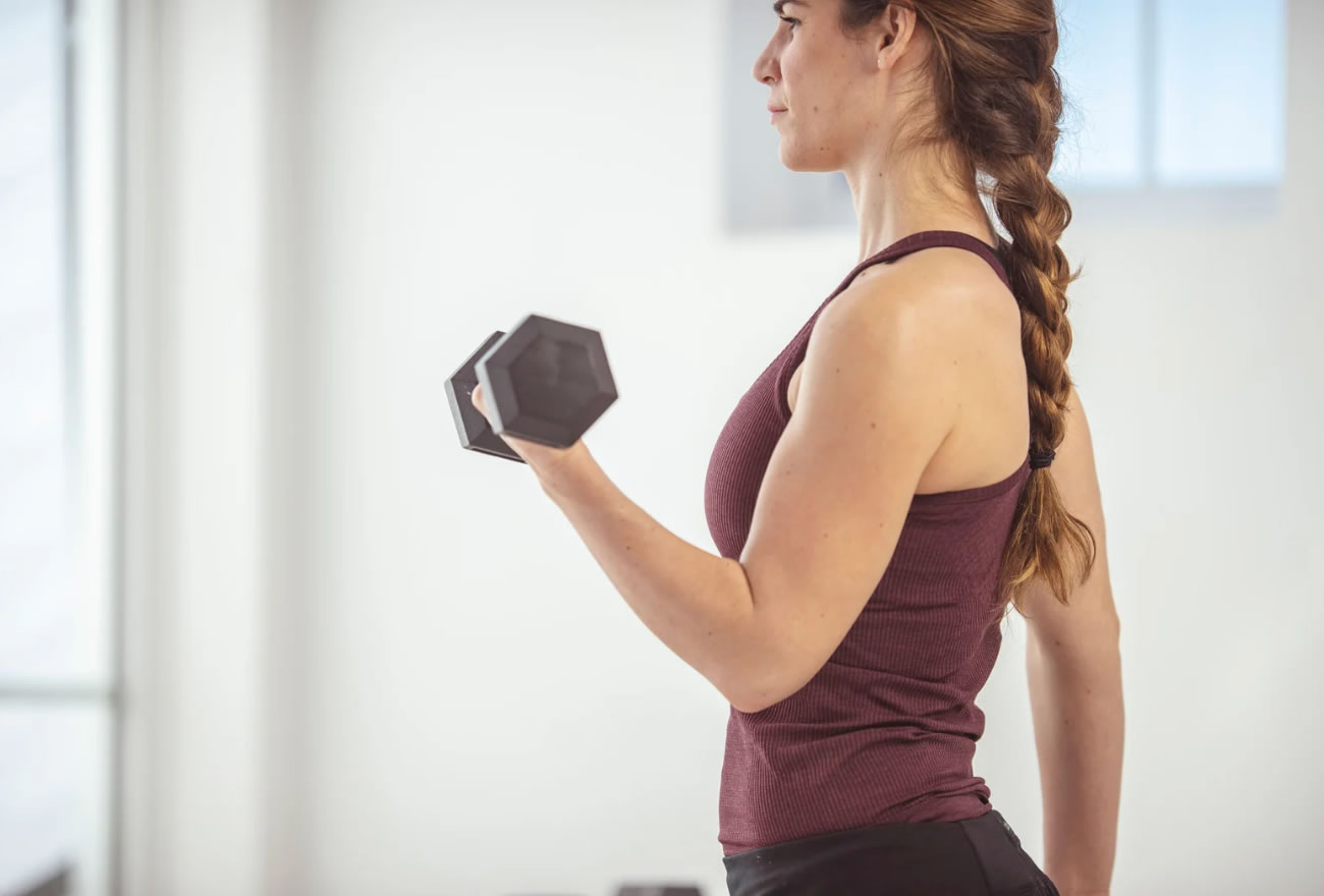 Weights and healthy snack